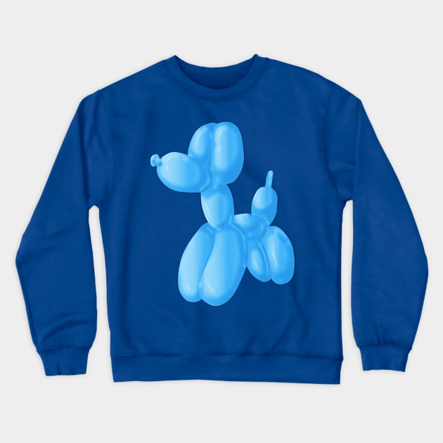 Blue Poodle Crewneck Sweatshirt by pixelvision